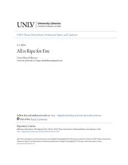 All is Ripe for Fire - Digital Scholarship @UNLV