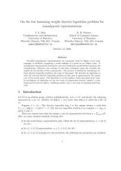 On the low hamming weight discrete logarithm problem for