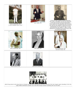 Harry Hutchinson, MD a Fitkin Hospital Intern 1945 John Hardy, MD