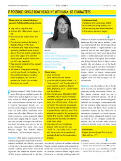 Instructions for project descriptions