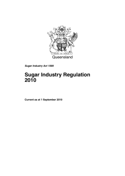 Sugar Industry Regulation 2010