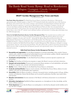 DRAFT Corridor Management Plan Vision and Goals