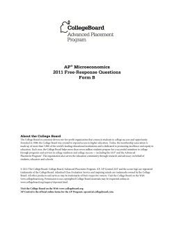 AP&reg; Microeconomics 2011 Free-Response Questions