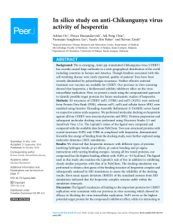 In silico study on anti-Chikungunya virus activity of hesperetin