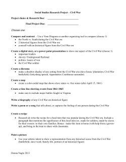 Social Studies Research Project &ndash; Civil War Project choice