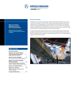 Executive Summary Ethernet Enables Midstream Oil and