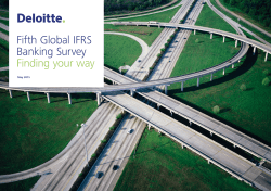 Fifth Global IFRS Banking Survey Finding your way