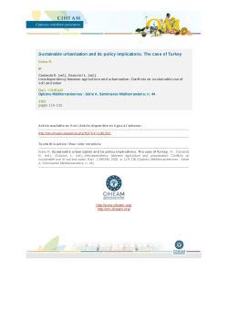 SUSTAINABLE URBANIZATION AND ITS POLICY IMPLICATIONS