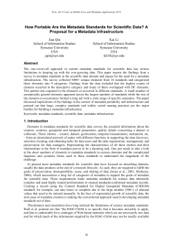 How Portable Are the Metadata Standards for Scientific Data? A