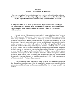 BSC2011L Midterm Lecture Exam- Dr. Tschinkel Here are examples