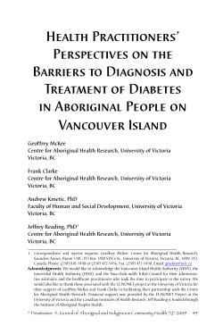 Health Practitioners` Perspectives on the Barriers to