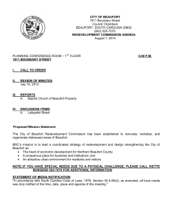 August 7 - City of Beaufort