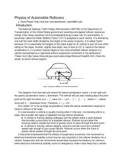 Physics of Automobile Rollovers