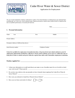 Employment-Application-2016 - Cedar River Water and Sewer District