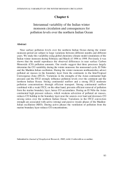 Chapter 6 Interannual variability of the Indian winter monsoon