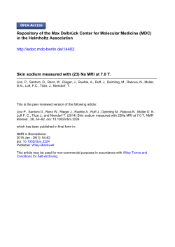 Skin sodium measured with (23) Na MRI at 7.0 T.