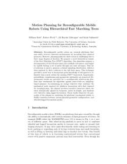 Motion Planning for Reconfigurable Mobile Robots