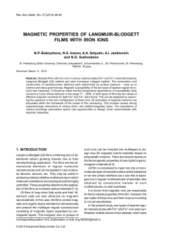 magnetic properties of langmuir