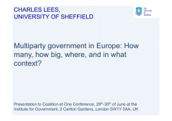 Multiparty Government in Europe - Charles Lees University of Sheffield