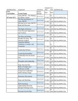Core Curriculum Lesson Name Army JROTC