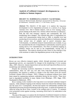 Analysis of sediment transport developments in