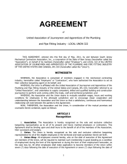 agreement - UA Local 322