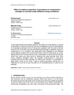 Effect of relative proportion of pozzolana on compressive strength of