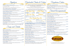 Menu - Top of Binion`s Steakhouse