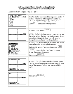 Solving Logarithmic Equations Graphically - TI