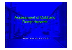 Assessment of Cold and Damp Hazards