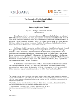 Returning Libya`s Wealth