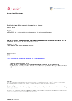 Distributivity and Agreement mismatches in Serbian