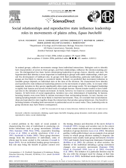 Social relationships and reproductive state influence leadership