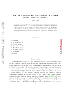 The trace formula and the existence of PEL type Abelian varieties