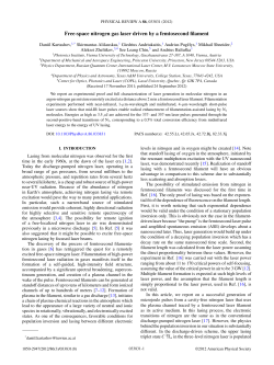 Free-space nitrogen gas laser driven by a femtosecond filament