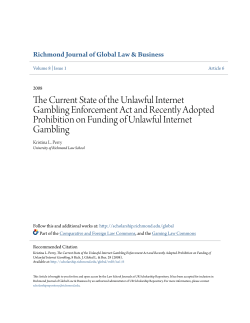 The Current State of the Unlawful Internet Gambling Enforcement