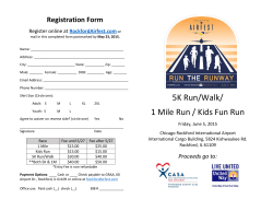 5K Run/Walk/ 1 Mile Run / Kids Fun Run