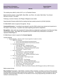Minutes - Kewaskum School District