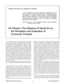 Art Infusion: The Influence of Visual Art on the