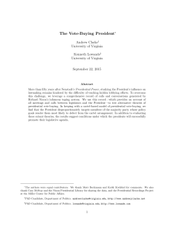 The Vote-Buying President