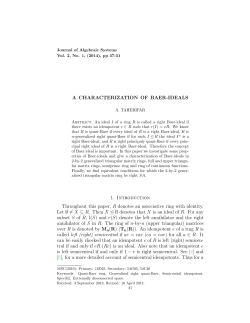 - Journal of Algebraic Systems