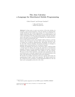 The Join Calculus: a Language for Distributed Mobile