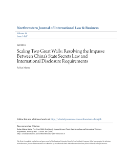 Scaling Two Great Walls - Northwestern University School of Law