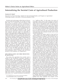 Internalizing the Societal Costs of Agricultural