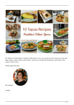 Hi! Thanks for subscribing to Analida`s Ethnic Spoon. I am very