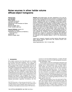 Noise sources in silver halide volume diffuse-object holograms