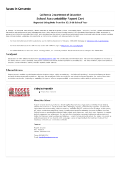 SARC Report for Roses in Concrete