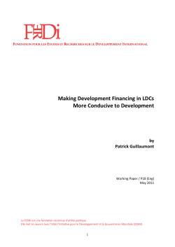Making Development Financing in LDCs More Conducive to