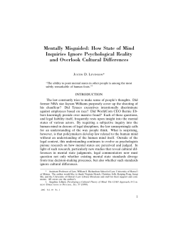 Mentally Misguided - William S. Richardson School of Law