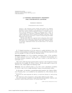 A UNIFORM REFINEMENT PROPERTY FOR CONGRUENCE